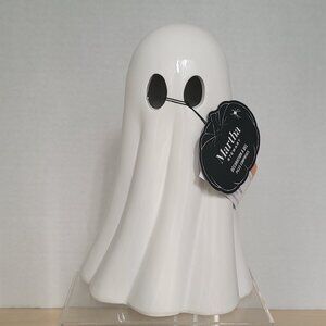 Martha Stewart Halloween Decor LED Lights Up White Ceramic Spooky Ghost 8.75 in